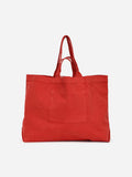 Oversized Canvas Tote in Orange