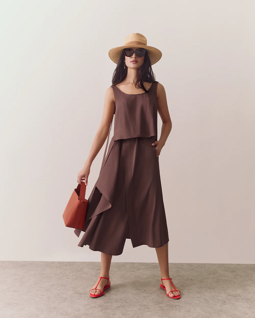 The Khaadi Tank in Brown