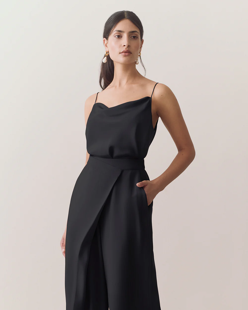 The Summer Tapered Camisole in Black