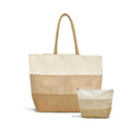Large Zippered Woven Beach Bag